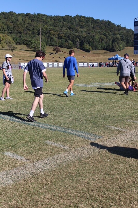 students playing  games at track and field day