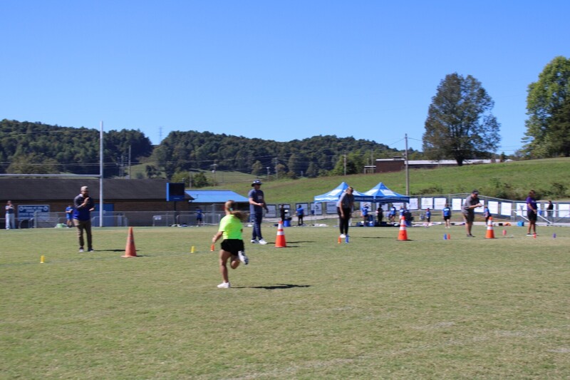 students playing  games at track and field day