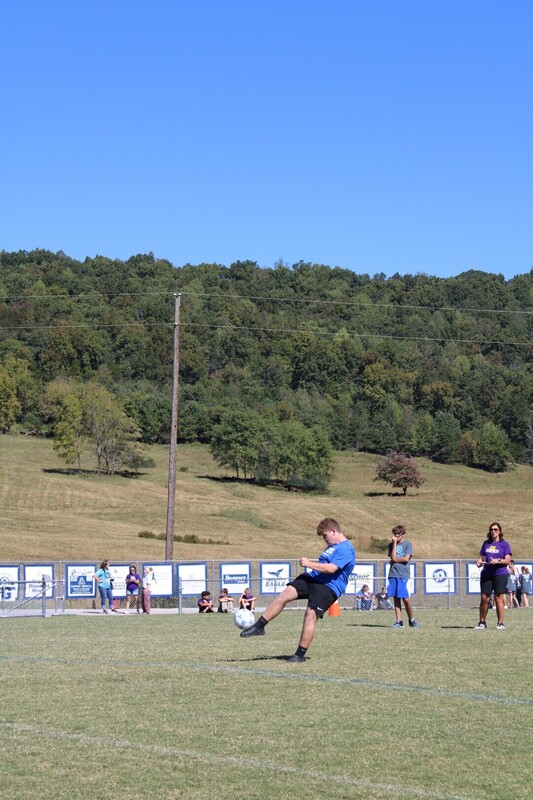 students playing  games at track and field day