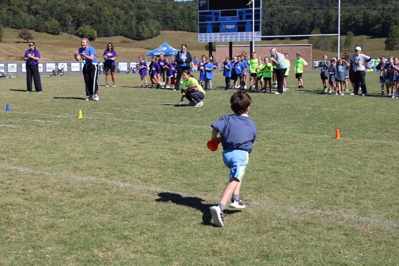 students playing  games at track and field day