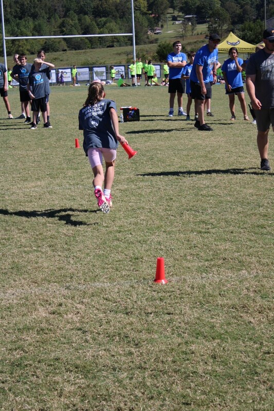 students playing  games at track and field day