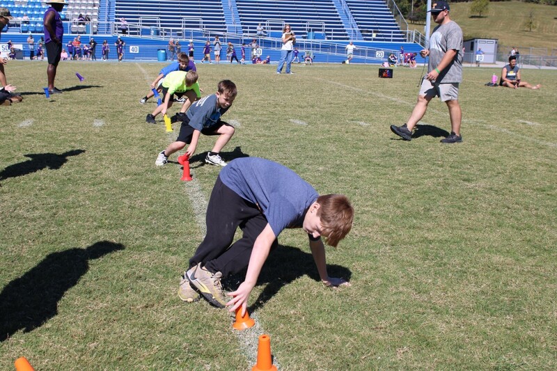 students playing  games at track and field day