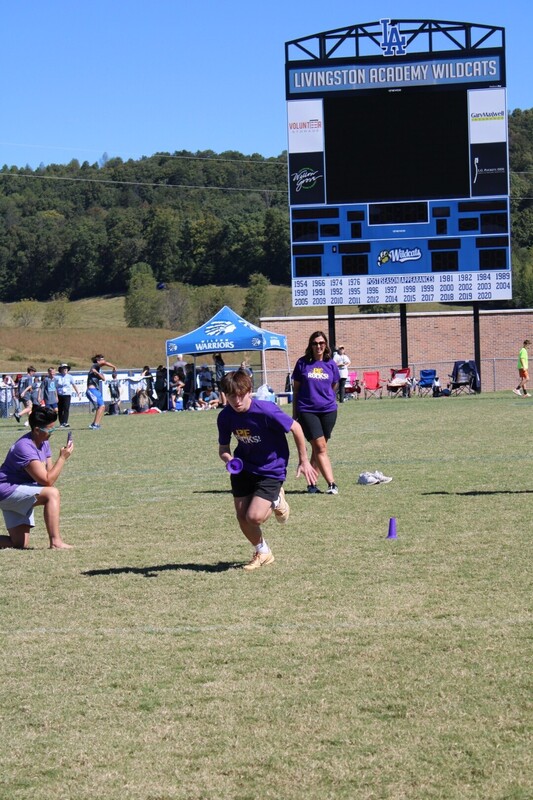 students playing  games at track and field day