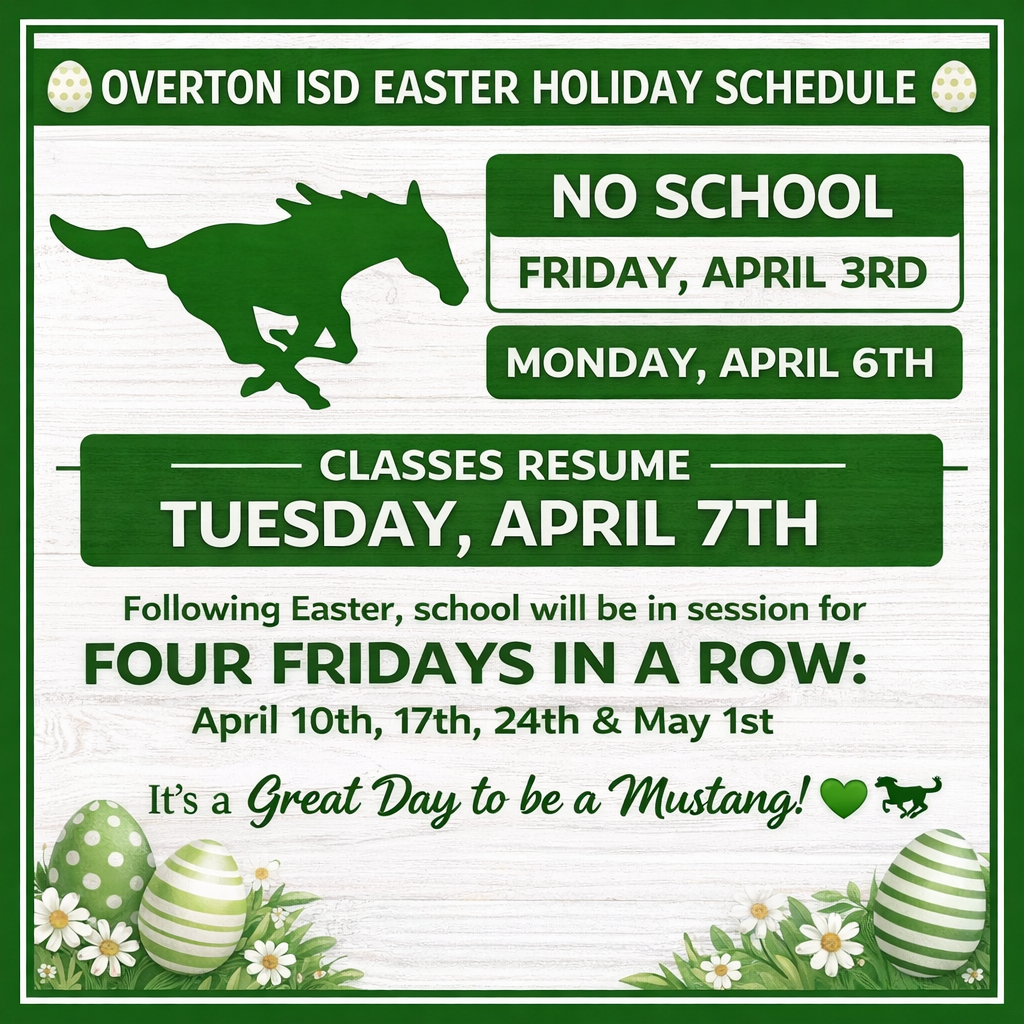 Easter Holiday Information