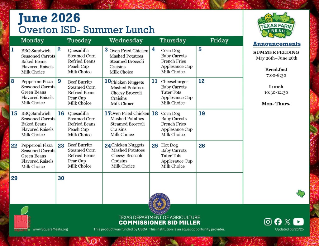 June 2026 Lunch