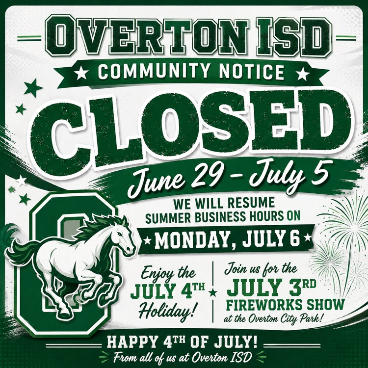 Closed for July 4th Week