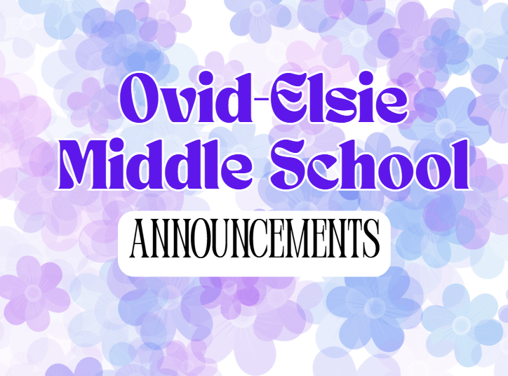 Announcements for the week