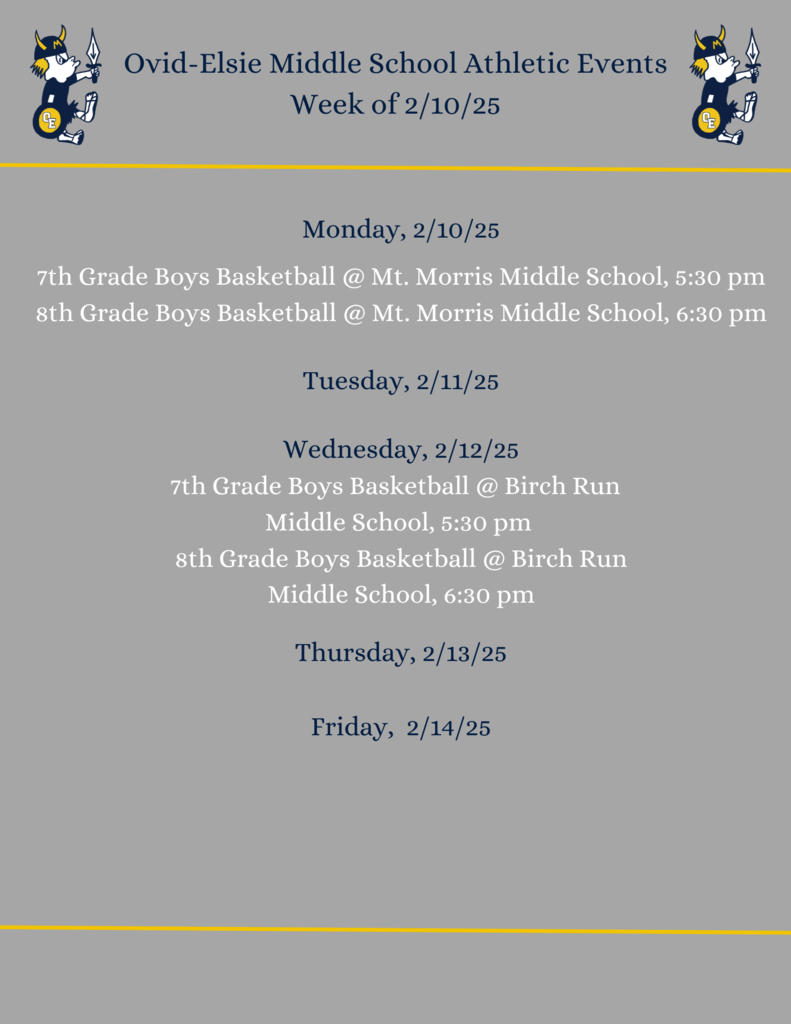 Athletics - week of 2/10/25