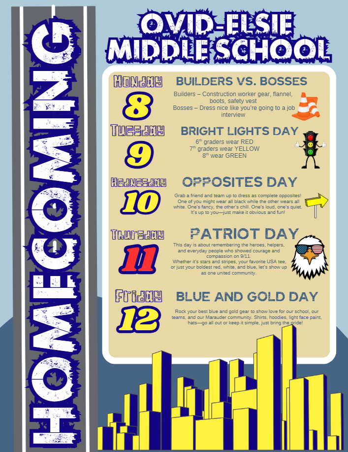 MS Homecoming Spirit Week 2025