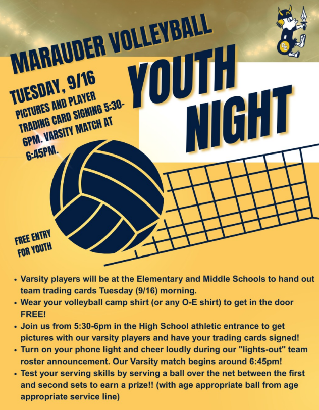 Marauder Volleyball Youth Night