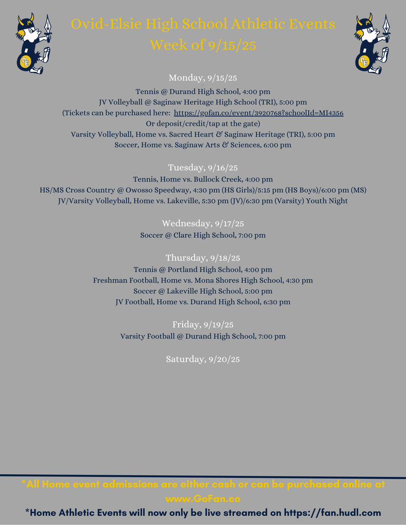 Athletics week of 9/15/25