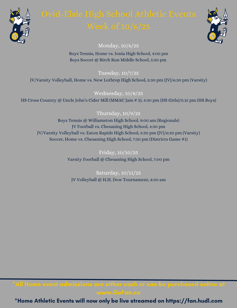 Athletics week of 10/6/25