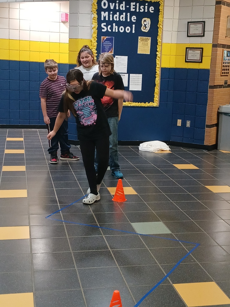 Walking a line with goggles on