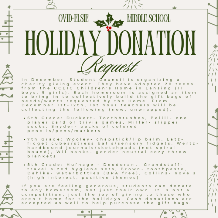 Holiday Donation Request