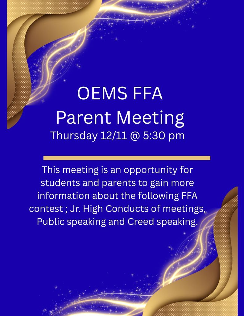 FFA Parent Meeting