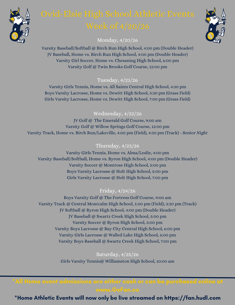 HS Athletics 4/20/26