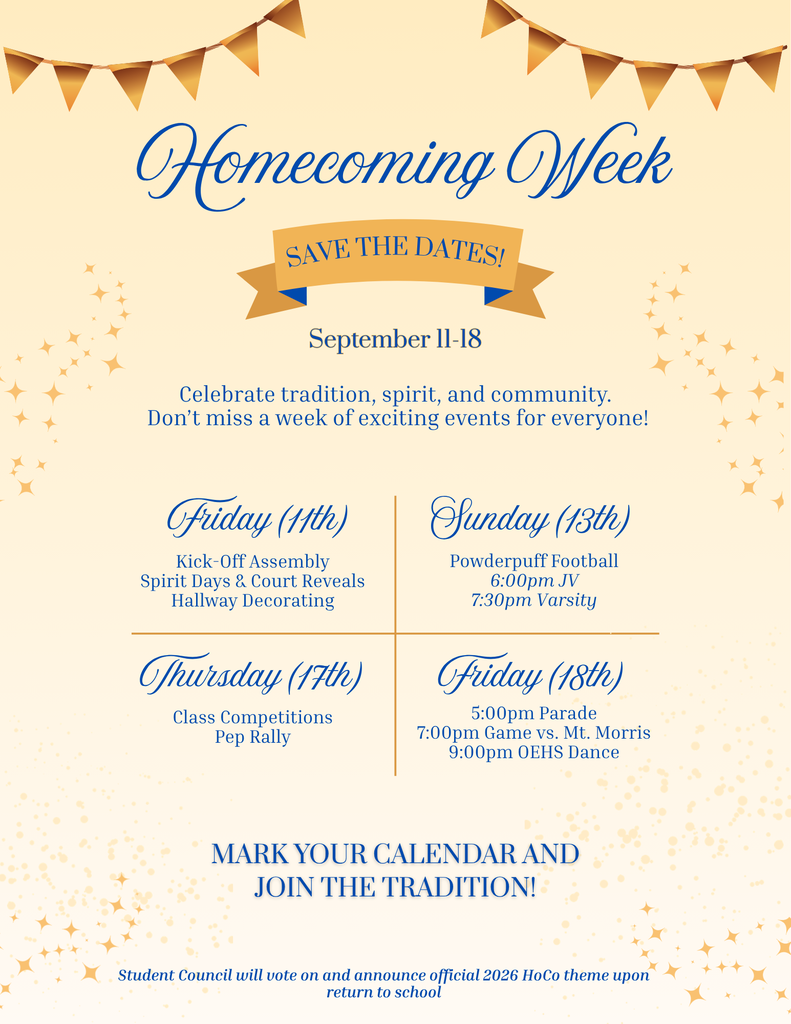 Upcoming Homecoming Week