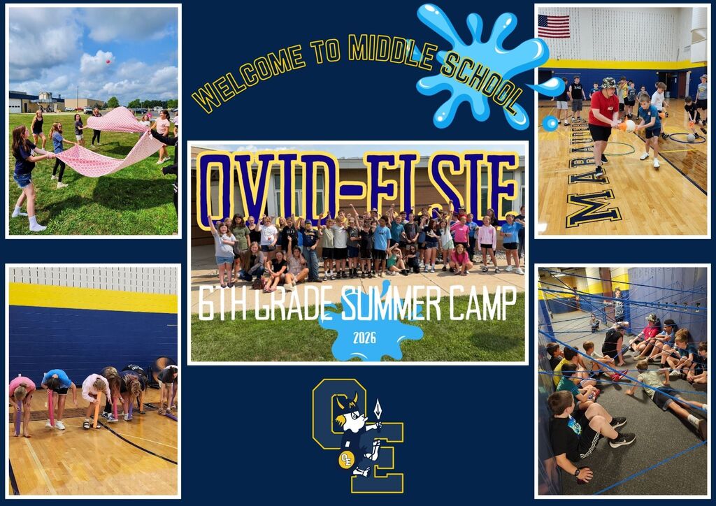 Ovid-Elsie Middle School 6th Grade Orientation Summer Camp Fun