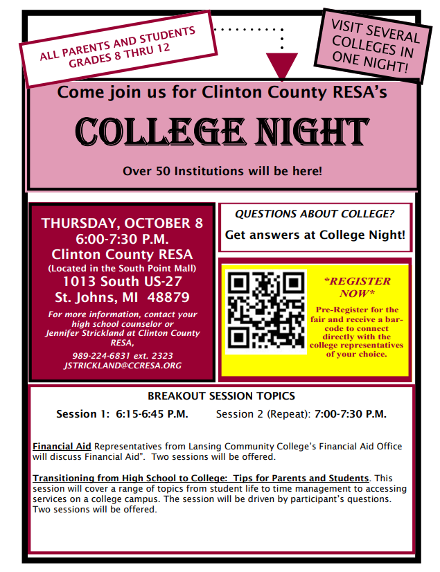 CCRESA College Night Flyer