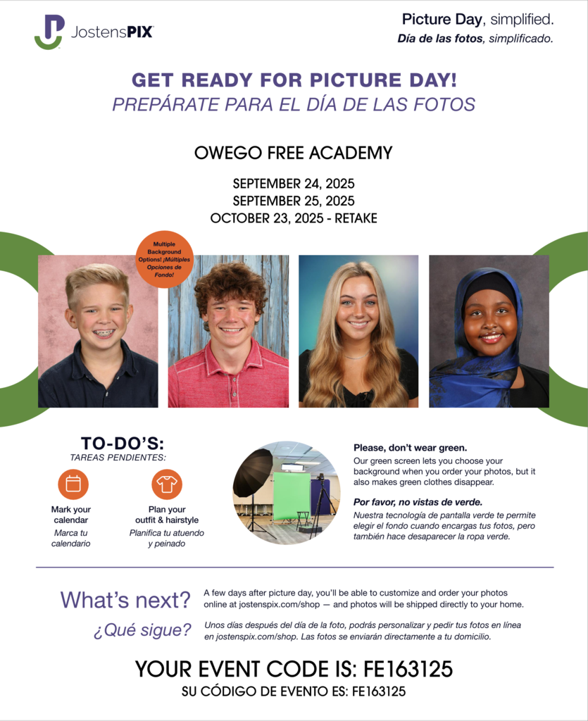 OFA School Picture Days