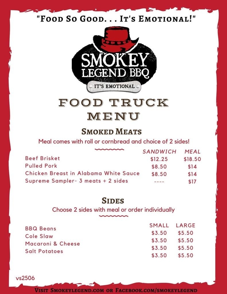 Food Truck Menu