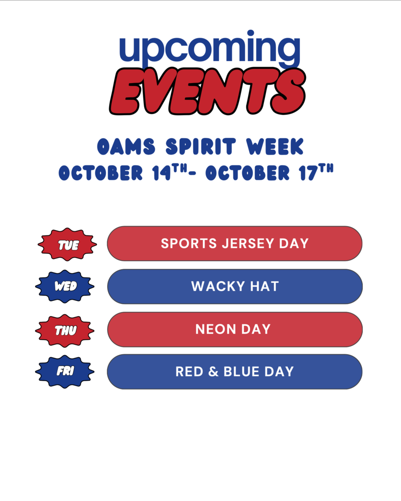 OAMS Spirit Week Info