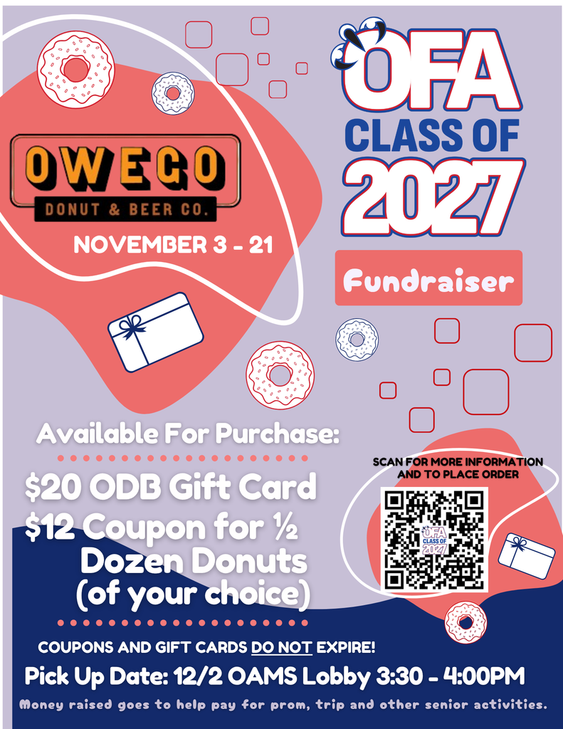 OFA Class Of 2027 Fundraiser Flier