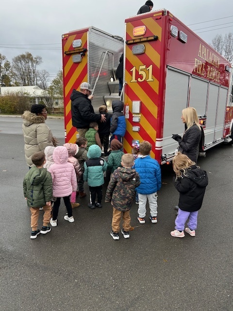 AES UPK Fire Truck Visit