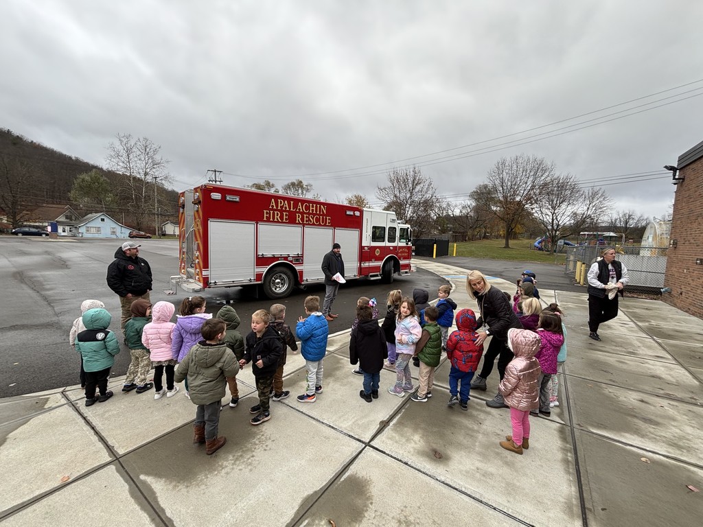 AES UPK Fire Truck Visit