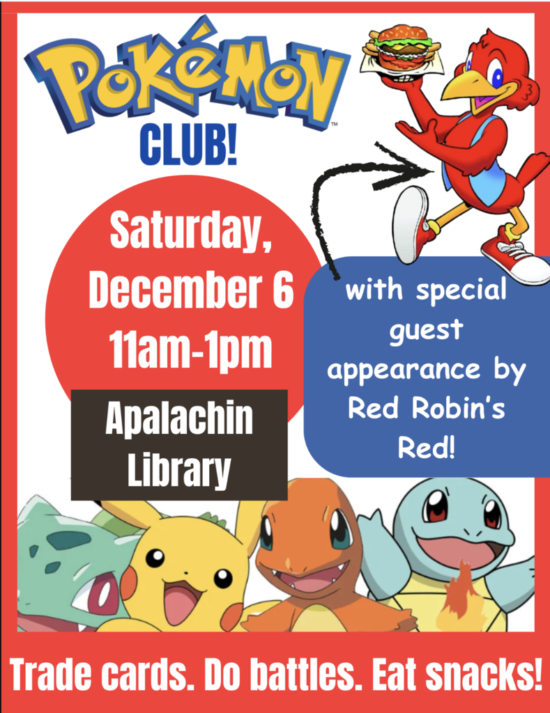 Apalachin Library Pokemon Club Flier