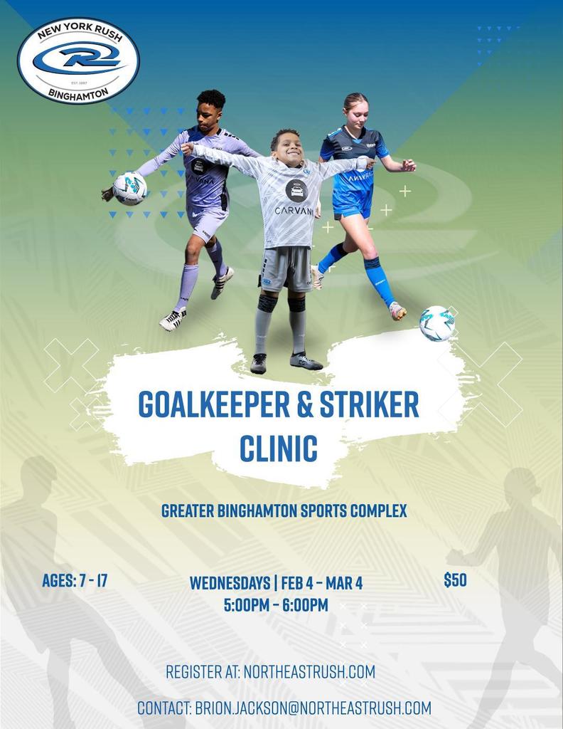 NY Rush Soccer Clinics Flier