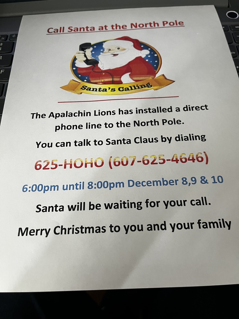 Apalachin Lions Call Santa Flier