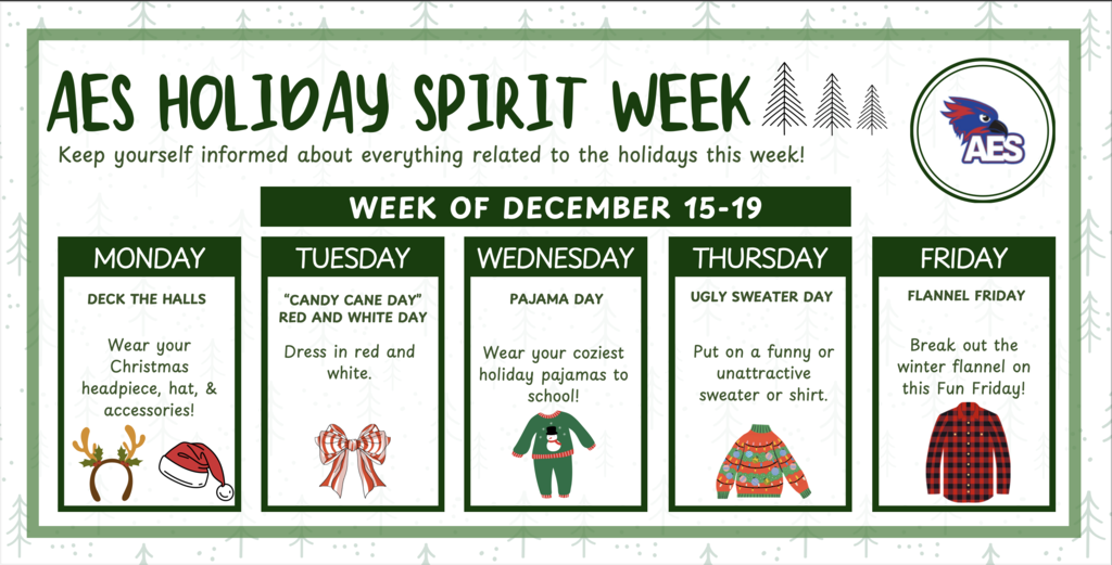 AES Holiday Spirit Week Themed Days