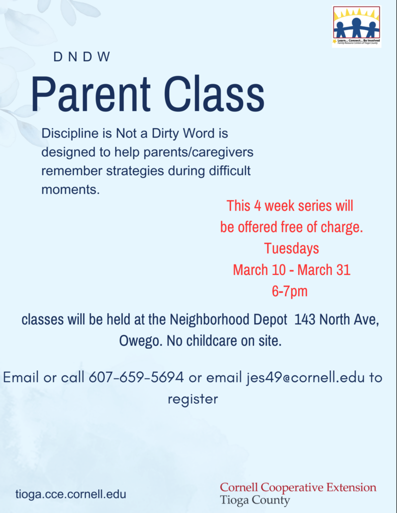 Parenting Classes Flier