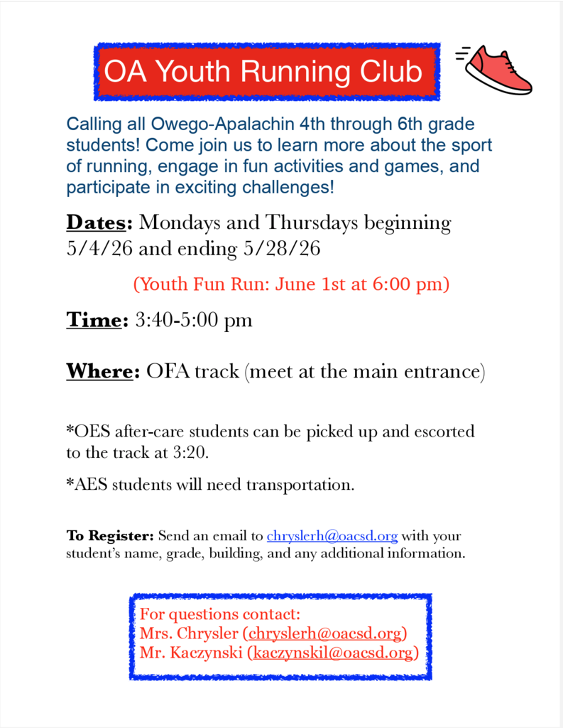 OA Youth Running Club Registration