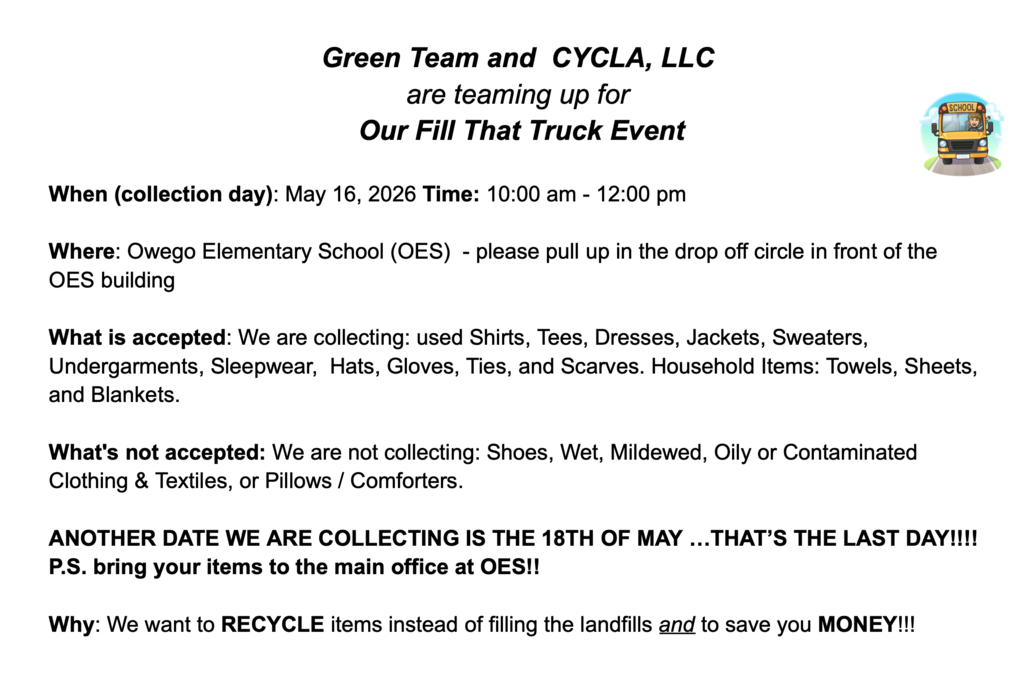 OES Green Team Fill That Truck Event 2026