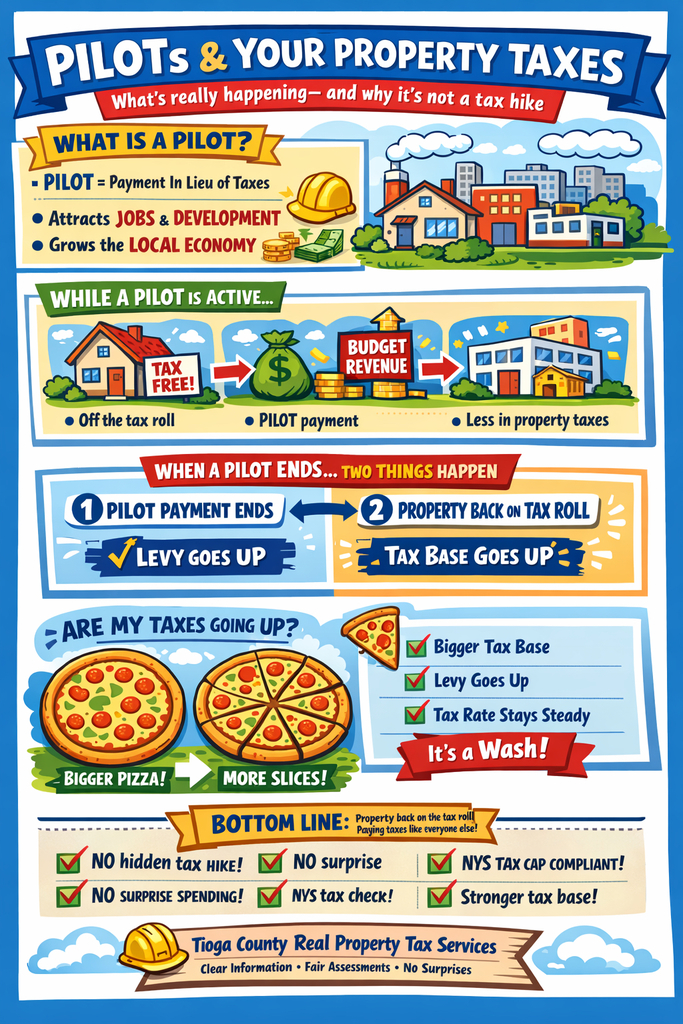 PILOTs and Your Property Taxes Graphic