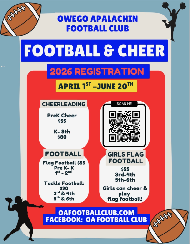 OA Youth Football and Cheer Flier