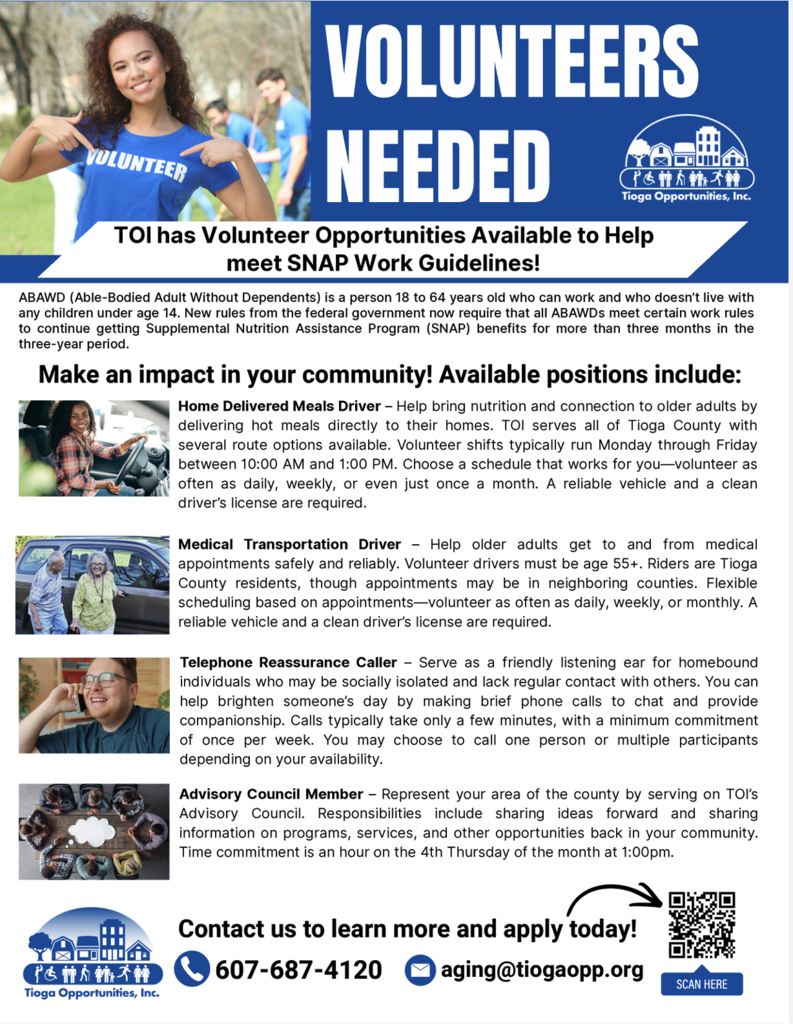 TIO Volunteers Needed