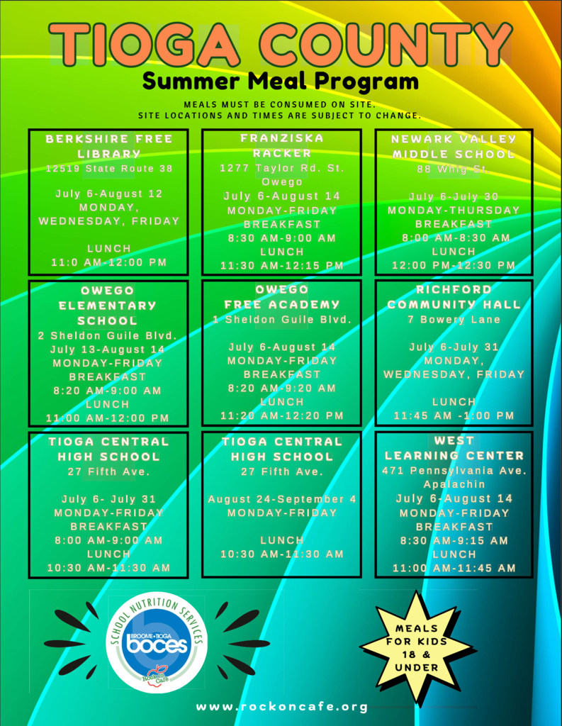 Tioga County Summer Meal Program