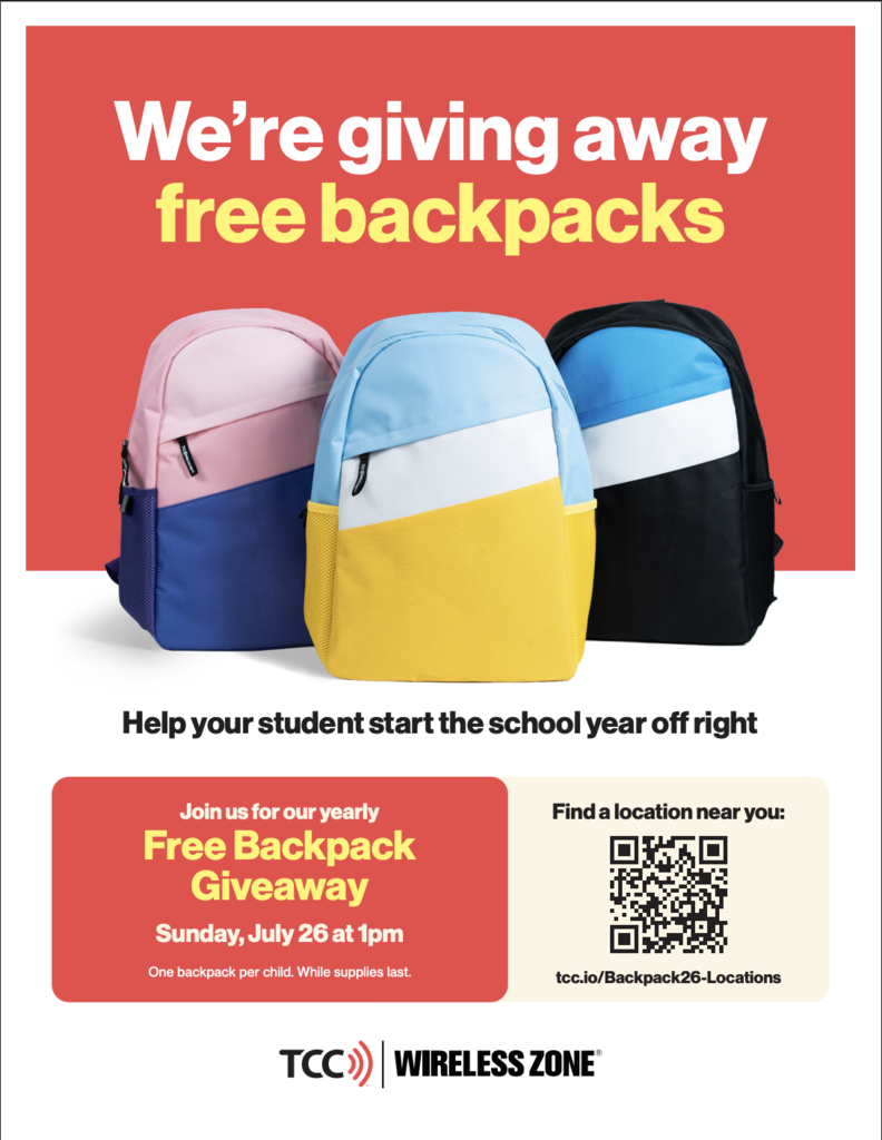 Backpack Giveaway Flyer