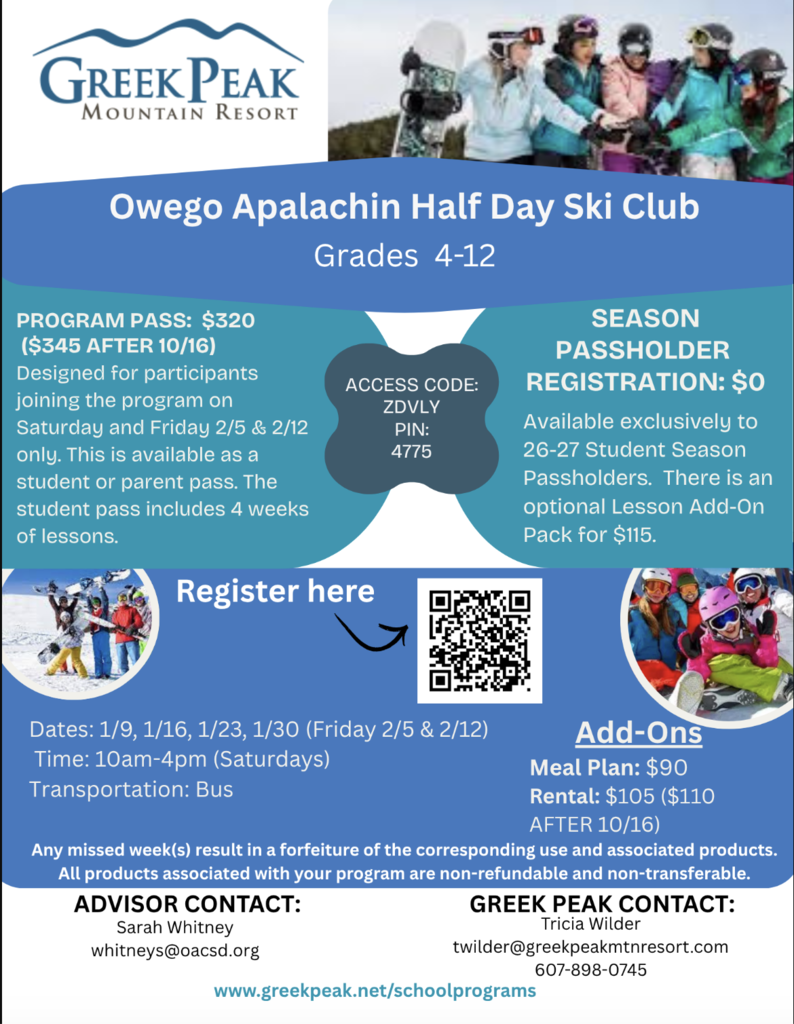 Half Day Ski Club lyer