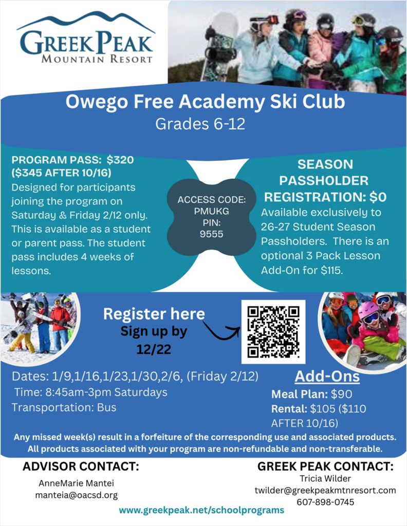 Full Day Ski Club Flyer