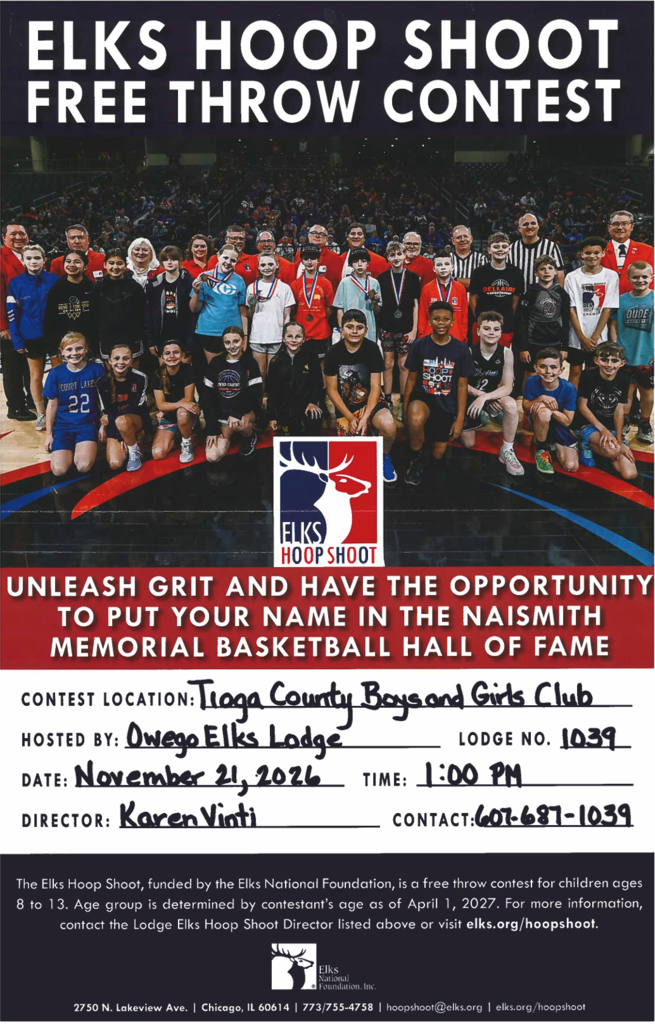 Elks Hoop Shoot Flyer