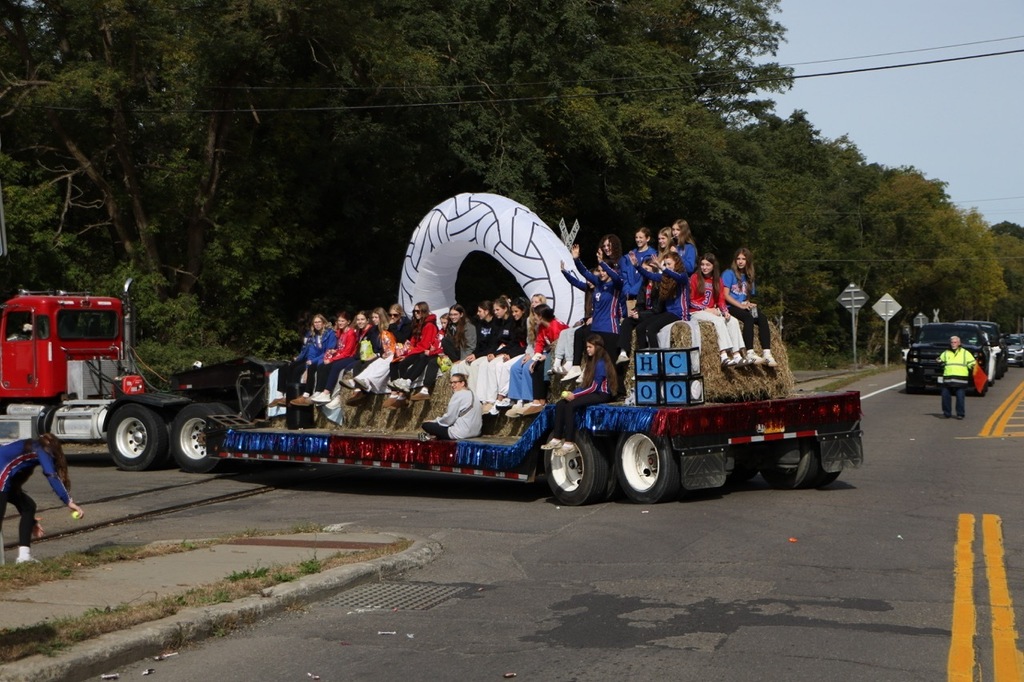 Vball Float At Parade