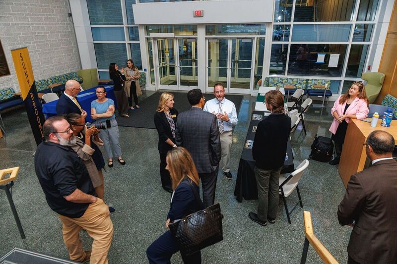 Westcott with Chancellor King at SUNY Broome