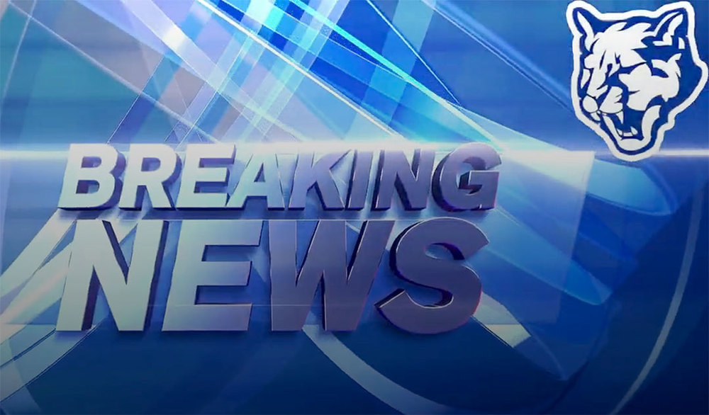 Breaking News blue screen background