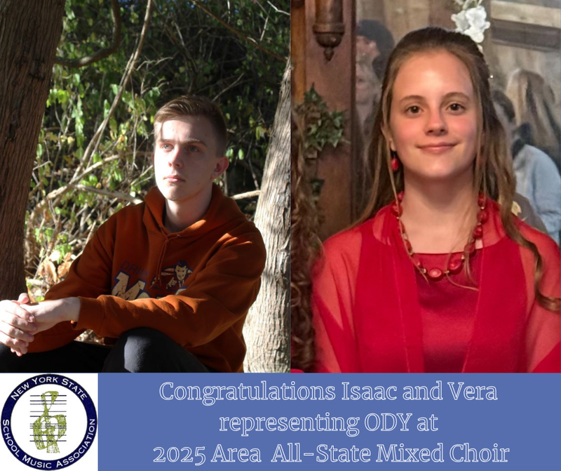 two students chosen for New York State School Music Association All State Choir destival