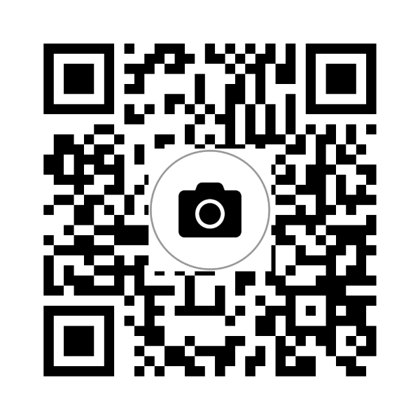 black and white QR code for ODY Photo Share