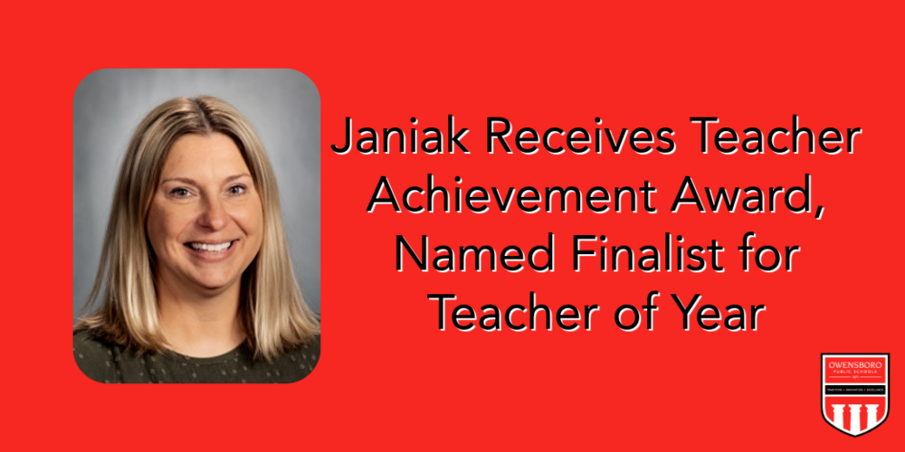 Janiak Receives Teacher Achievement Award, Named Finalist for Teacher of Year